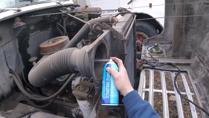 start diesel engine with starting fluid