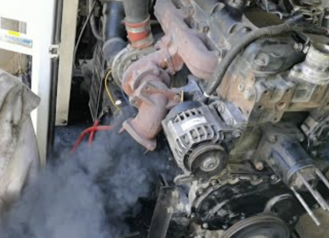 perkins diesel engine smoking